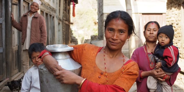Women and children in Nepal