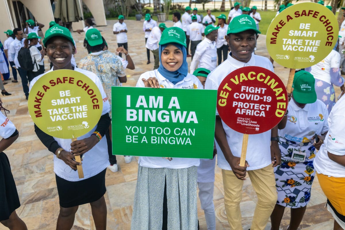 Newly trained Bingwas during the training in the East African Region in Tanzania