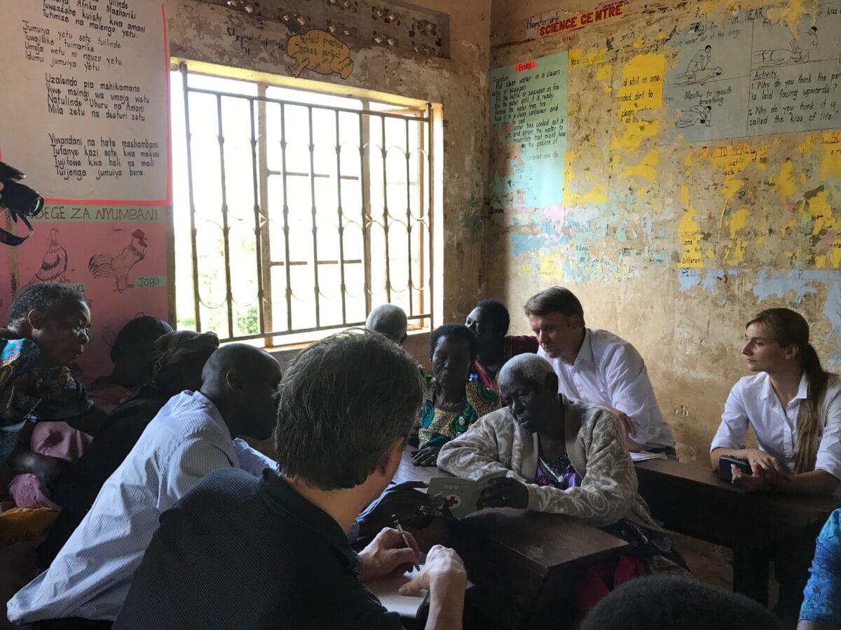 Patient education material is tested with a local community in rural Uganda