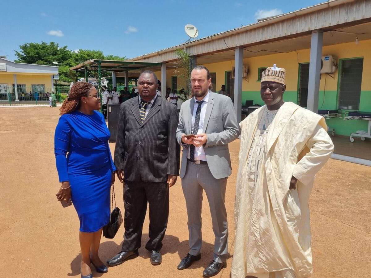 Josselin Guillebert and colleagues in Mandjou locality, Bertoua.
