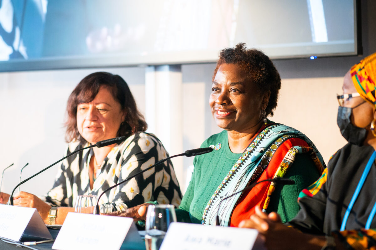From l to r, Dr Bärbel Kofler, Parliamentary State Secretary, BMZ, Dr Natalia Kanem, Executive Director, UNFPA, and Dr Awa Marie Coll-Seck, Minister of State, Senegal