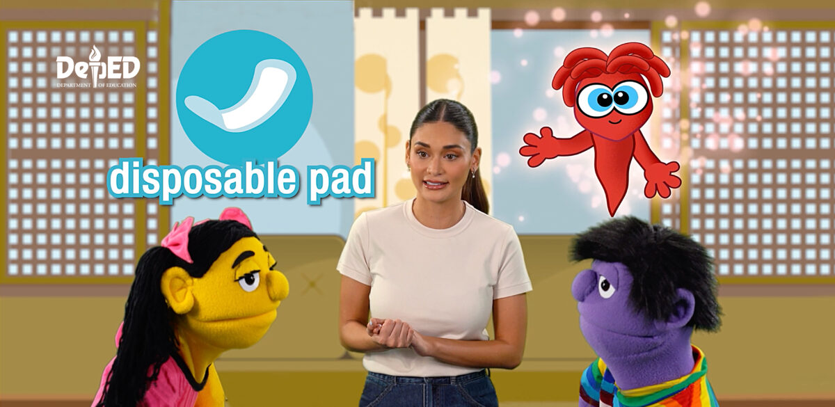 Screenshot from menstrual health video fronted by former Miss Universe Pia Wurtzbach
