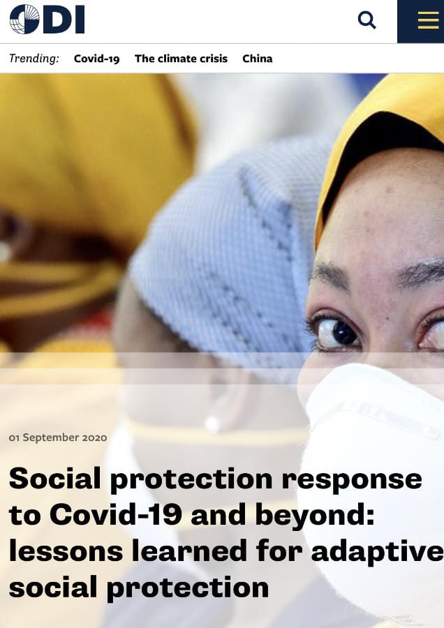 Social protection response to Covid-19 and beyond