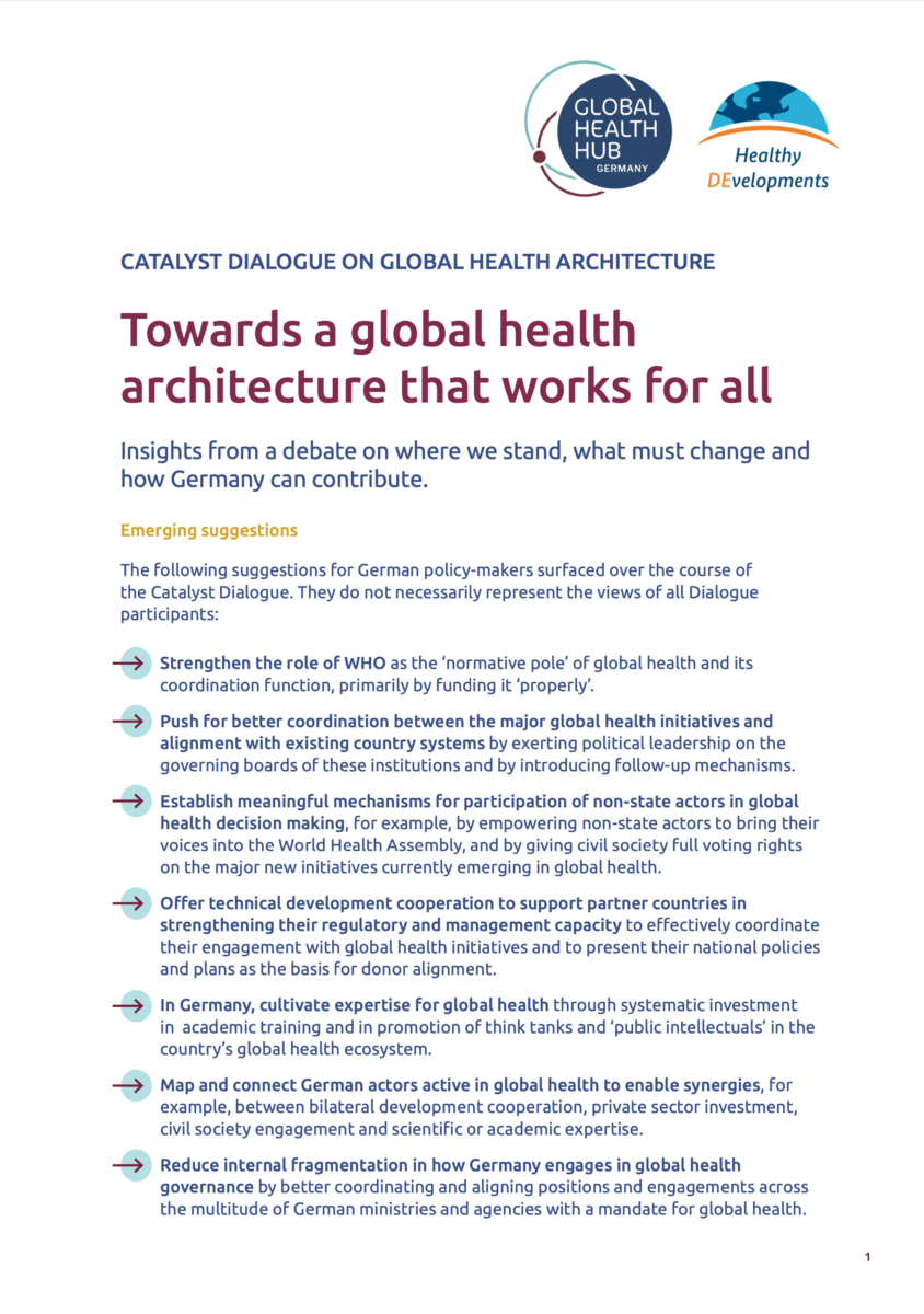 Towards Global Health Architecture