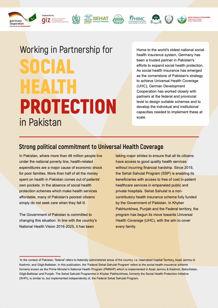 Working in Partnership for Social Health Protection in Pakistan